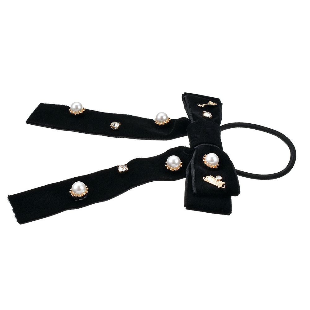 ドアノブ ヘアポニー リボン パール＆ストーン ランダム