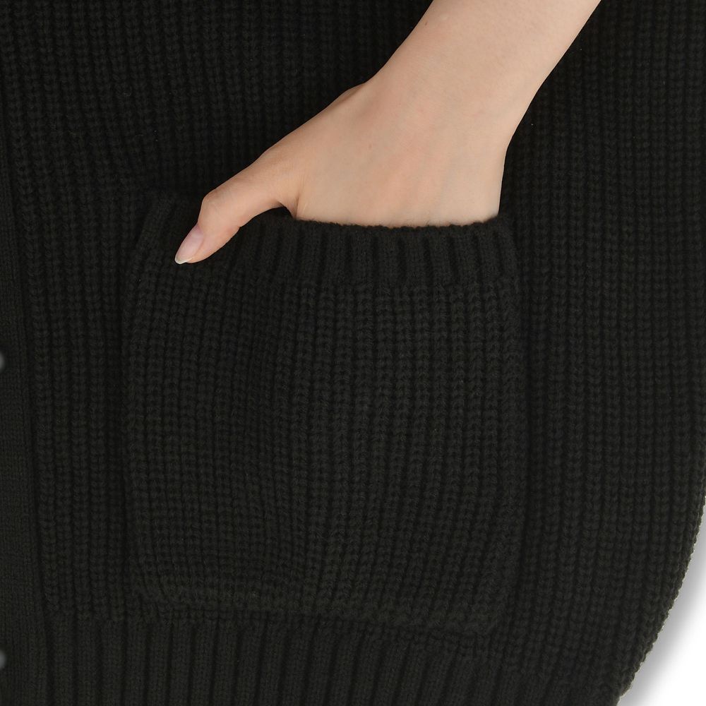 ミッキー 長袖カーディガン ニット ミッキーアイコンボタン ラインアート MAGICAL LABEL