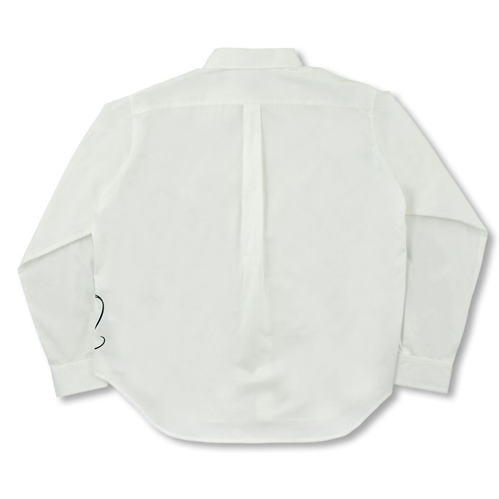 ミッキー 長袖シャツ モノトーン 刺しゅう スタンディングポーズ ホワイト MAGICAL LABEL