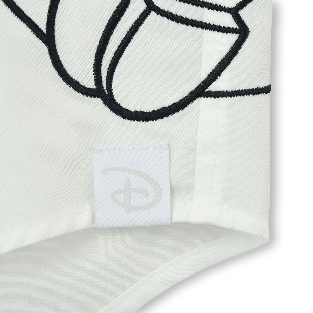 ミッキー 長袖シャツ モノトーン 刺しゅう スタンディングポーズ ホワイト MAGICAL LABEL