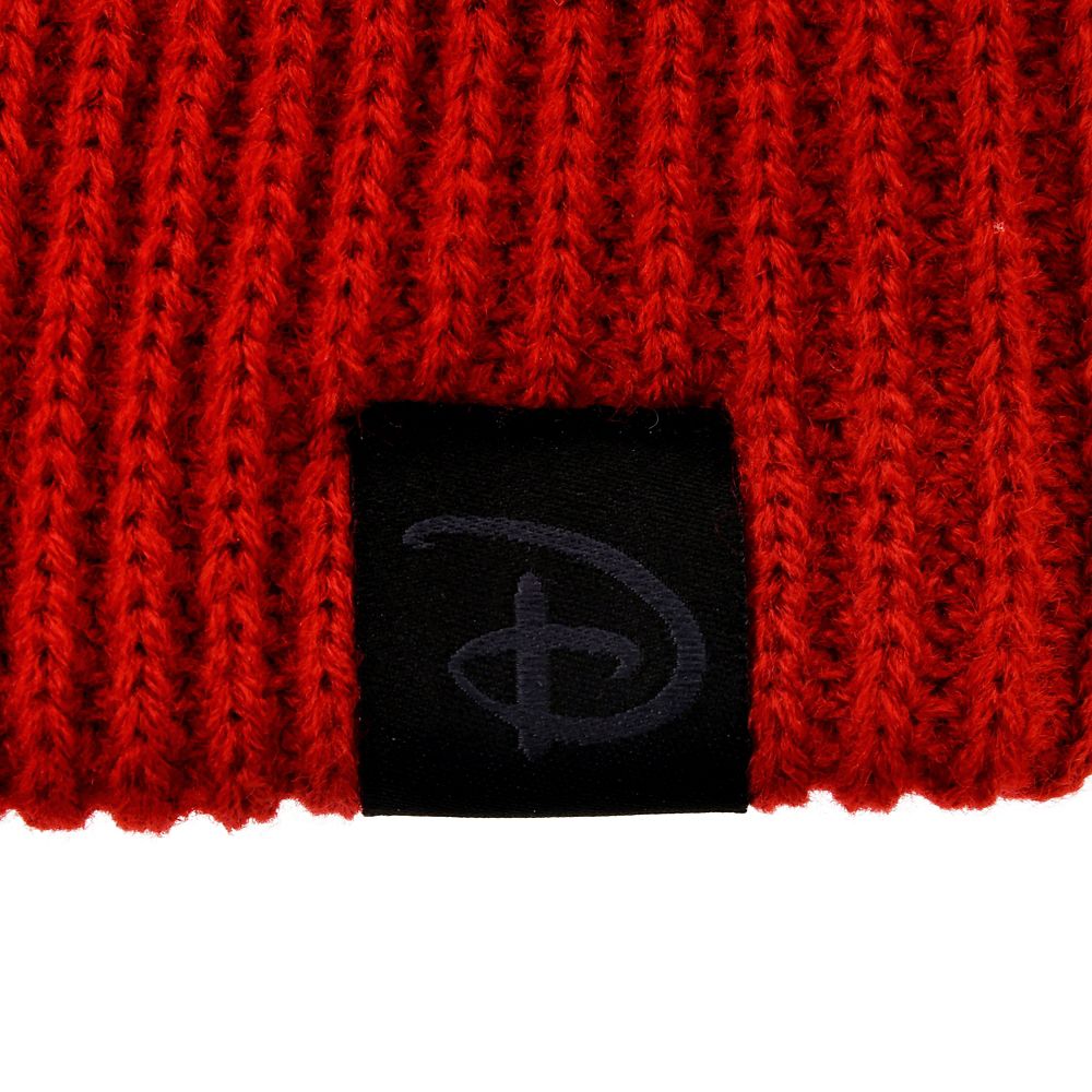 ミッキー 帽子・キャップ ニット ラインアート レッド MAGICAL LABEL