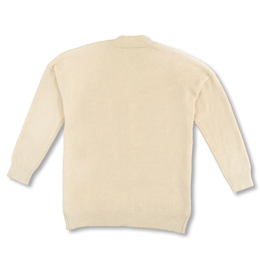 レディ、ナナ、マックス 長袖カーディガン ニット フェイス ホワイト Room Wear