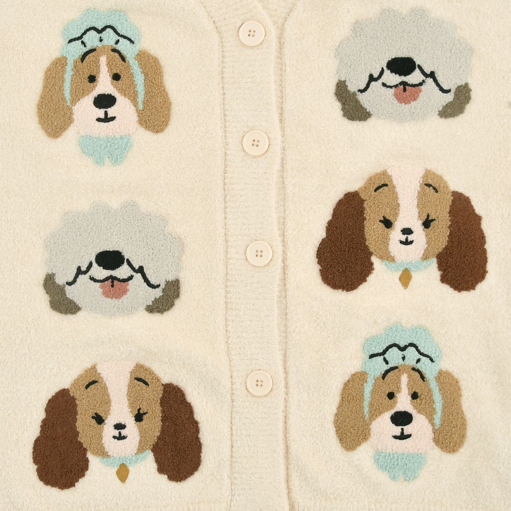 レディ、ナナ、マックス 長袖カーディガン ニット フェイス ホワイト Room Wear