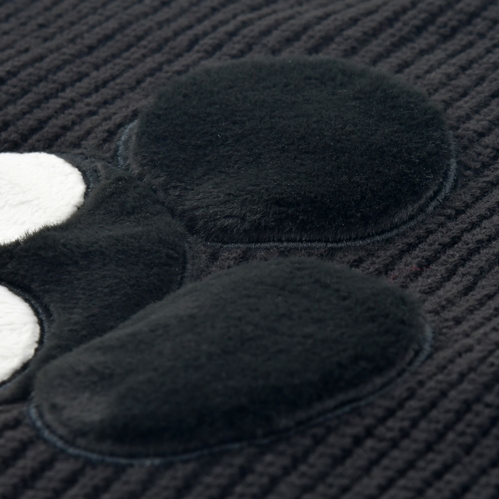 ミッキー 長袖セーター フェイクファー ブラック MAGICAL LABEL