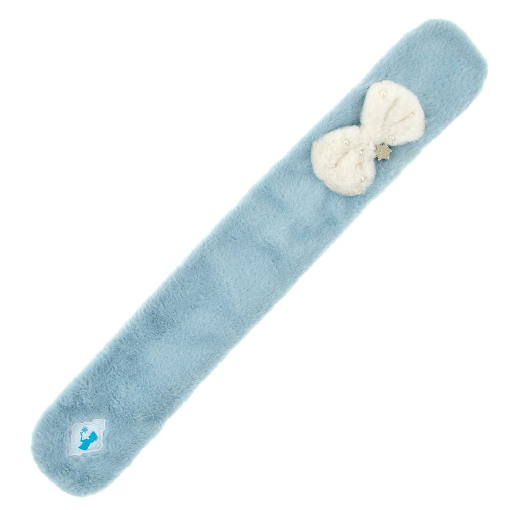 【キッズ用】エルサ キッズ用マフラー フェイクファー リボン ブルー ENJOY WINTER