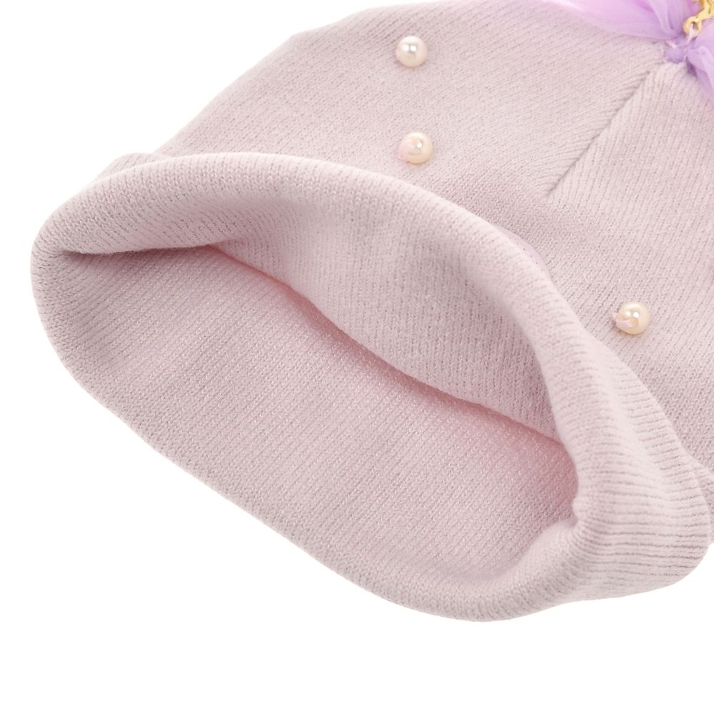 【キッズ用】ラプンツェル キッズ用帽子・キャップ ニット リボン ENJOY WINTER