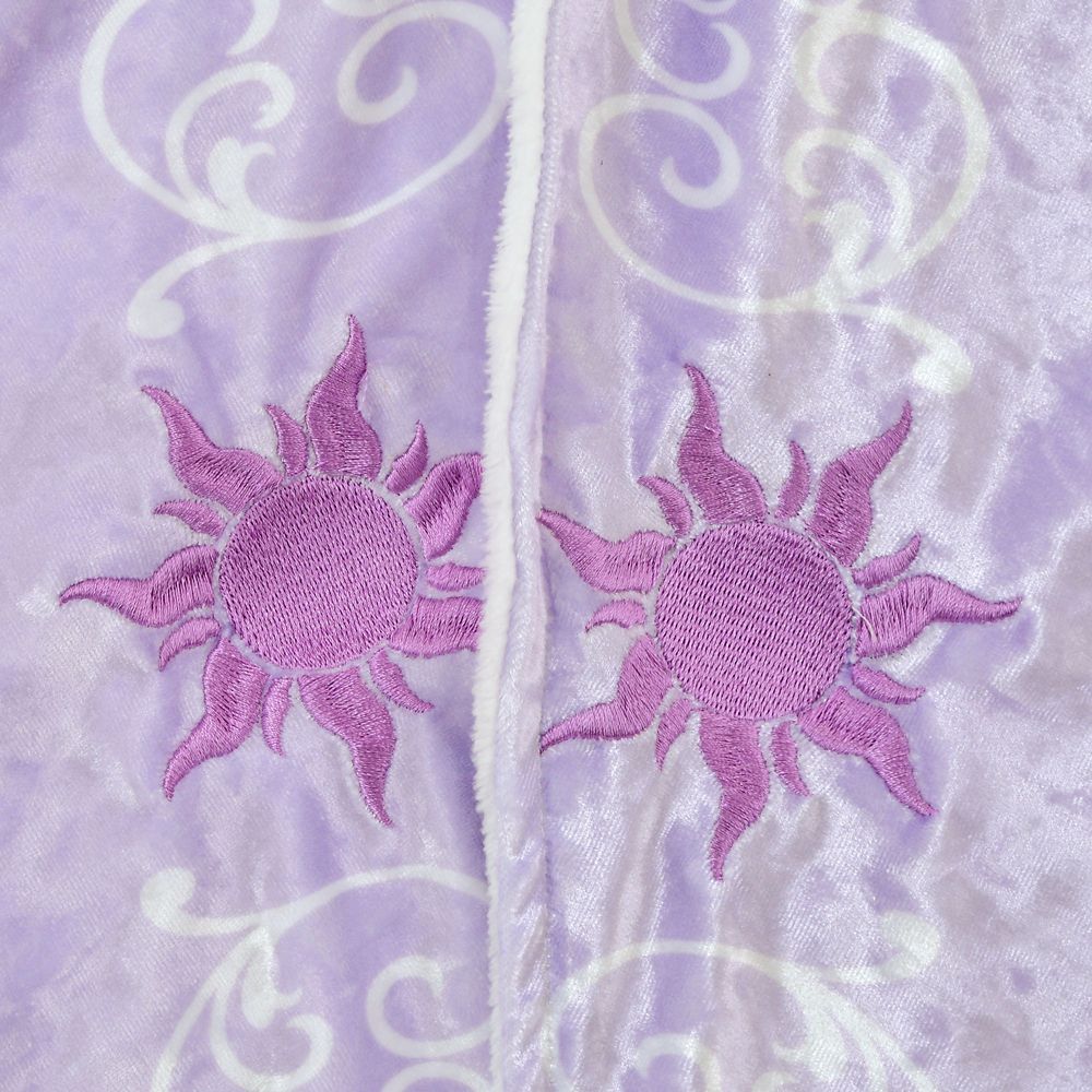 【キッズ用】ラプンツェル＆パスカル キッズ用ケープ フード ティアラ 刺しゅう パープル