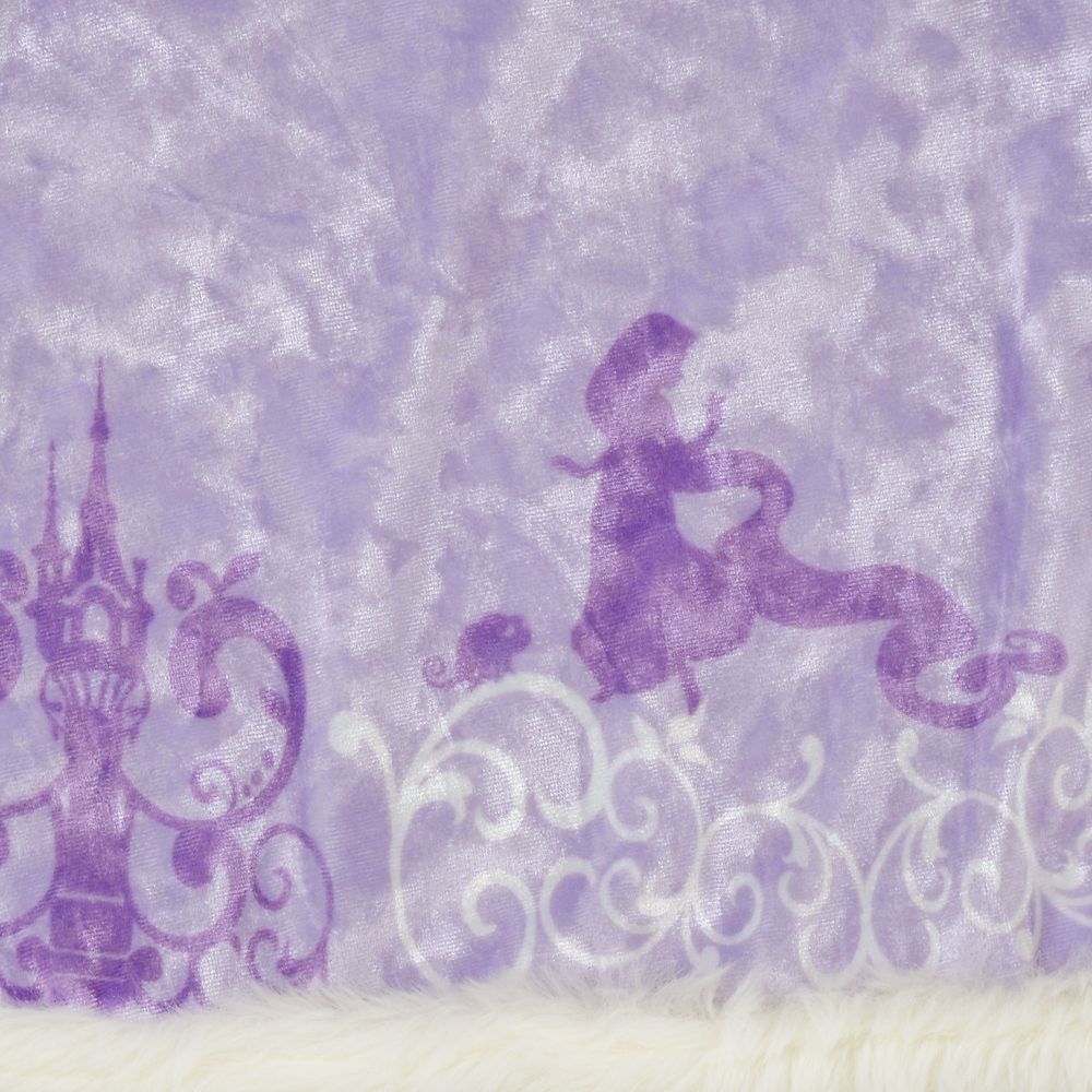 【キッズ用】ラプンツェル＆パスカル キッズ用ケープ フード ティアラ 刺しゅう パープル