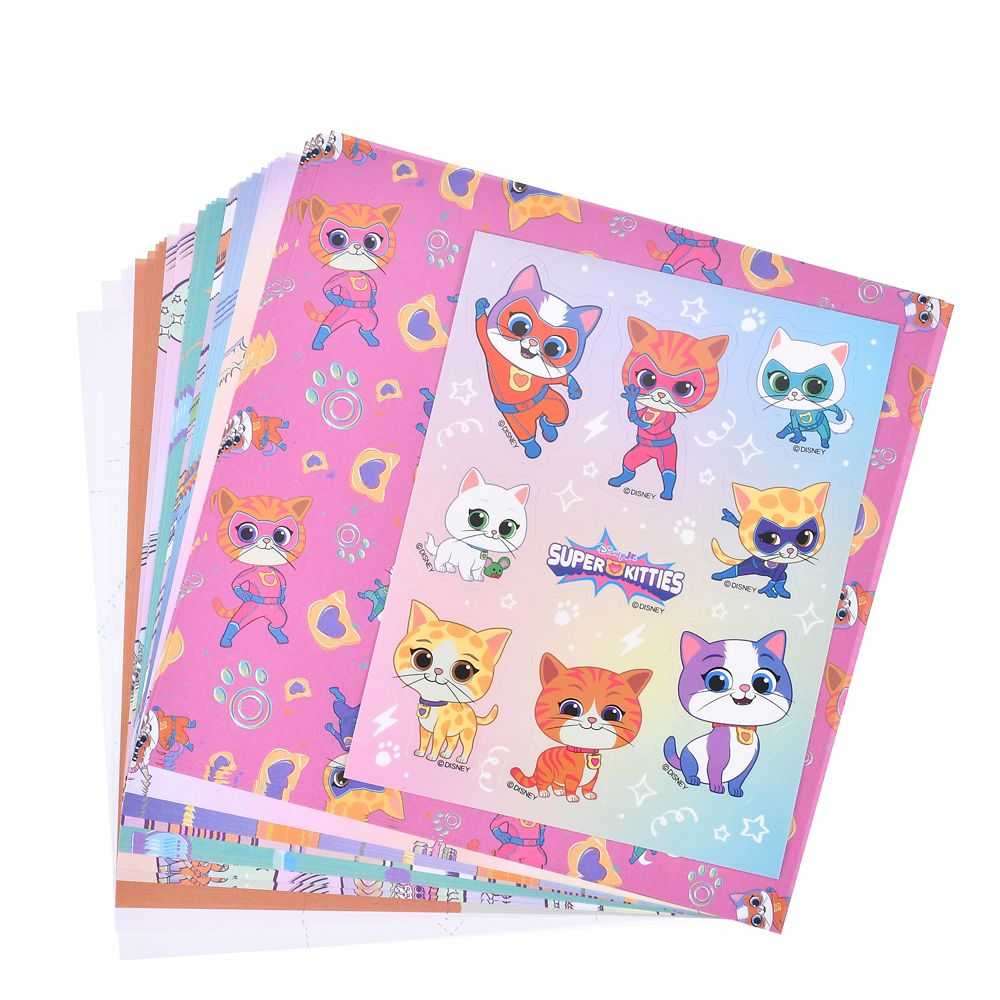 【キッズ用】スーパーキティ おりがみメモ シール付き SUPER KITTIES