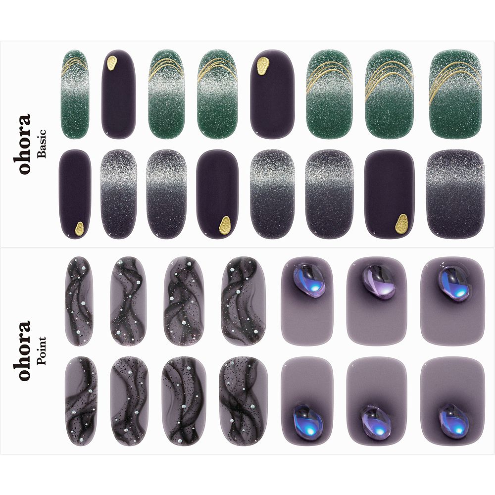 【ohora】アースラ、フロットサム＆ジェットサム ネイルシール セミキュアジェルネイル NP-041-JC DISNEY VILLAINS