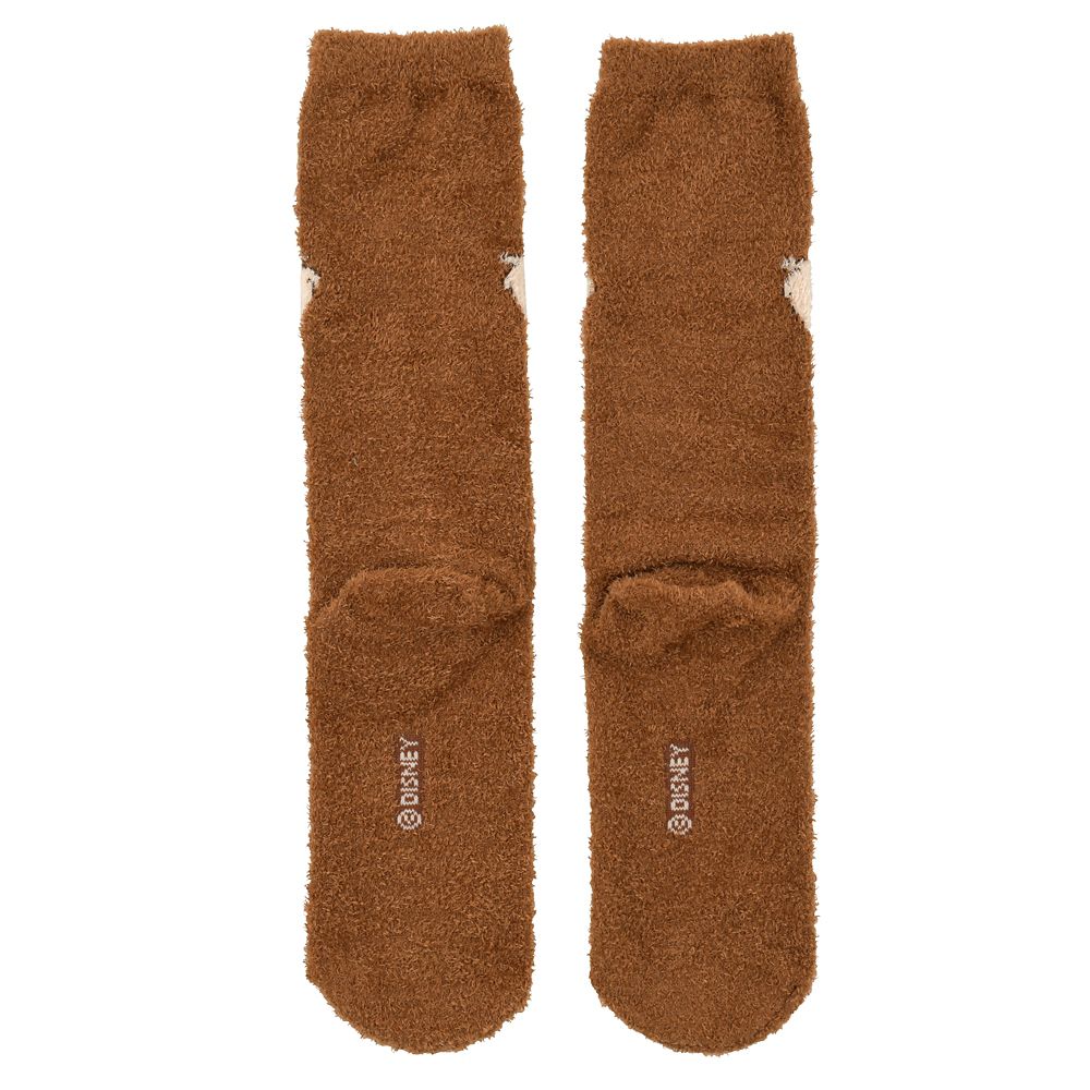 チップ＆デール 靴下 アシンメトリー フラッフィー ブラウン 23～25