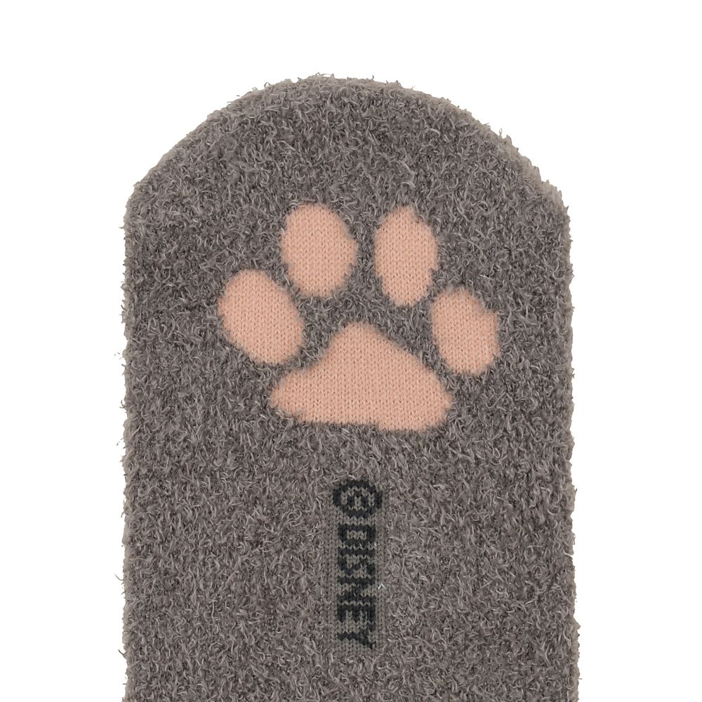 ベルリオーズ おしゃれキャット 靴下 肉球 フェイス フラッフィー グレー 23～25