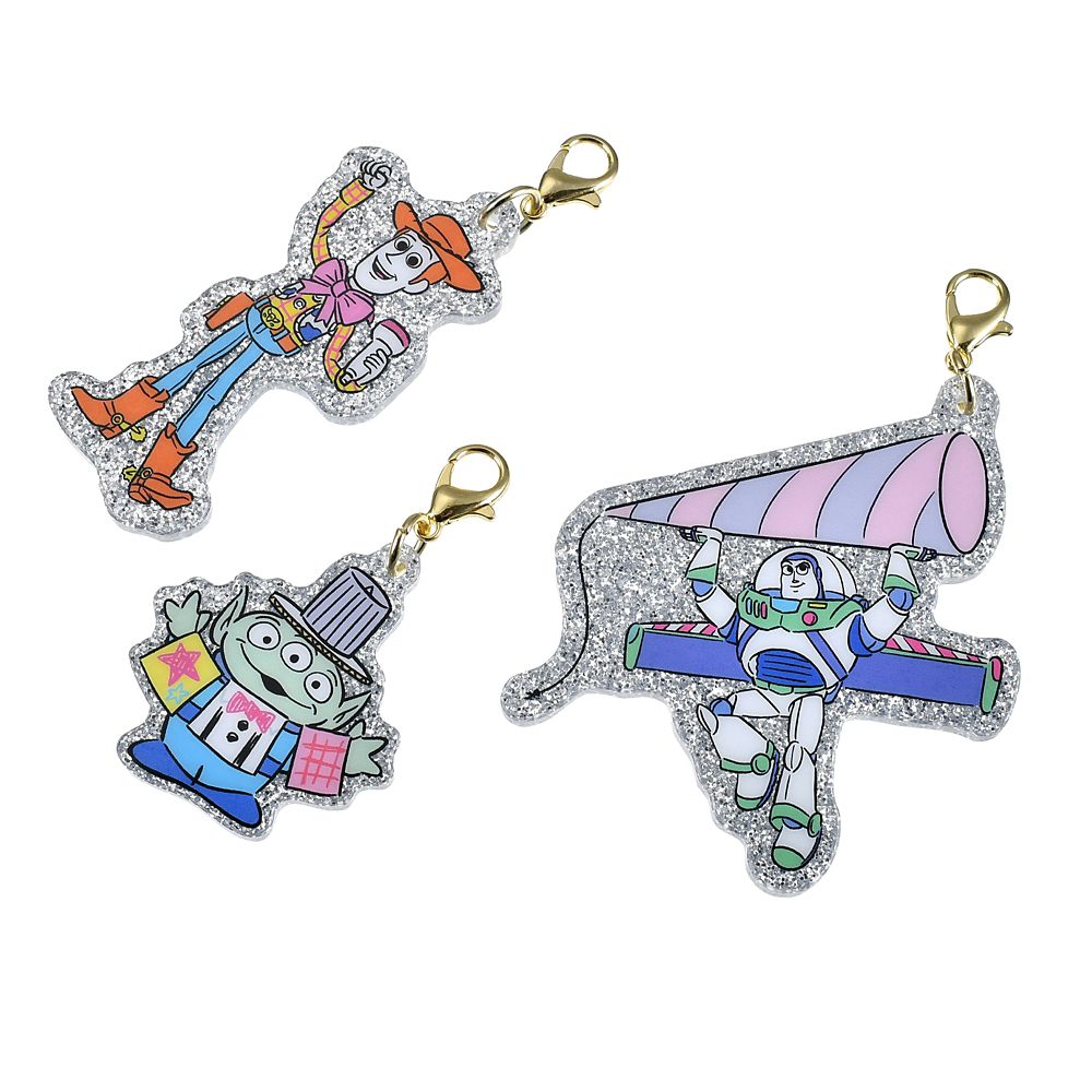 ウッディ、バズ・ライトイヤー、リトル・グリーン・メン／エイリアン キーホルダー・キーチェーン チャーム付き TOYSTORY 30TH