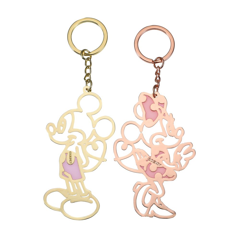 ミッキー＆ミニー キーホルダー・キーチェーン ペア ハート ライン Key chain Fes