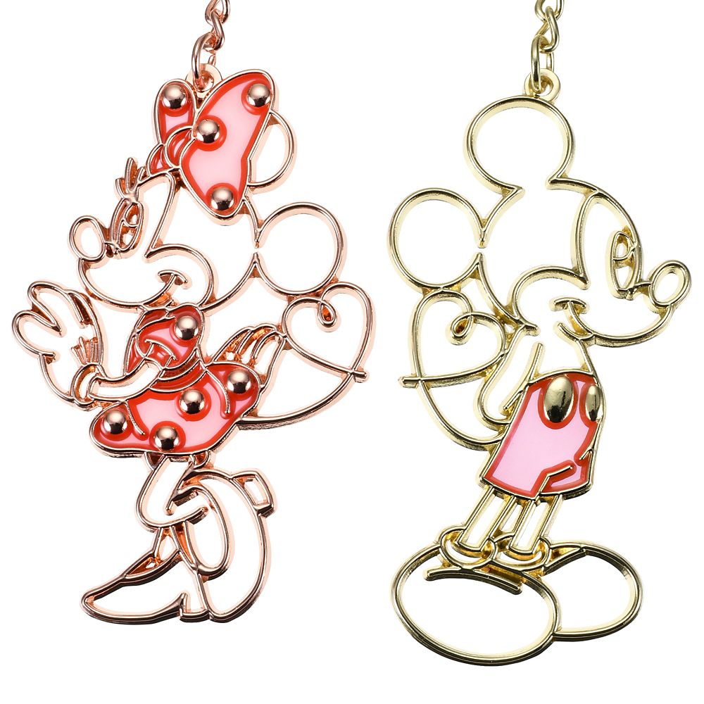 ミッキー＆ミニー キーホルダー・キーチェーン ペア ハート ライン Key chain Fes