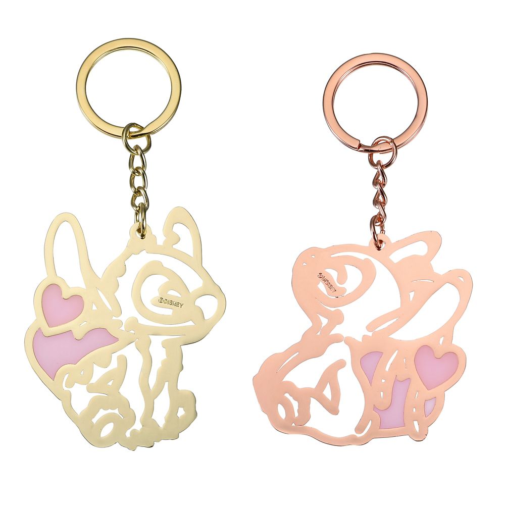 スティッチ＆エンジェル キーホルダー・キーチェーン ペア ハート ライン Key chain Fes