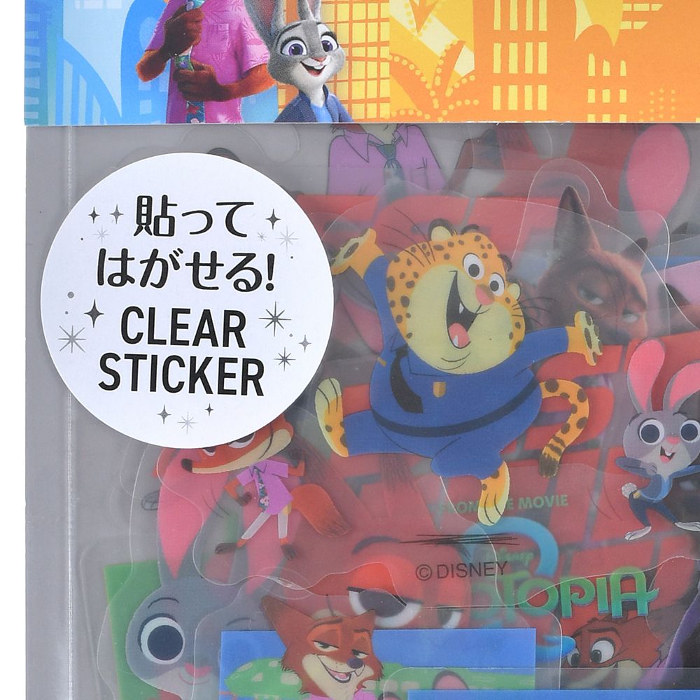 ズートピア2 シール・ステッカー クリア 貼ってはがせる Sticker Collection Disney ZOOTOPIA2