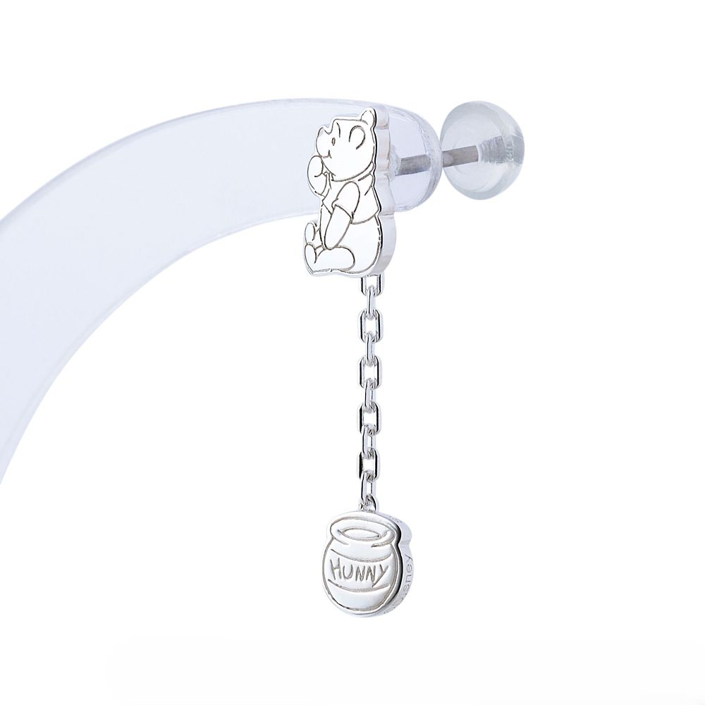 【ザ・キッス】 DI-SPE501　くまのプーさん(左向き)　シルバー ピアス