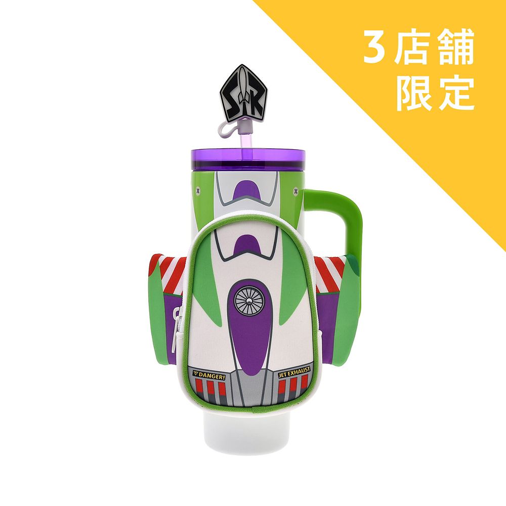 バズ・ライトイヤー 水筒・ウォーターボトル ストローキャップ・ポーチ付き ボディ