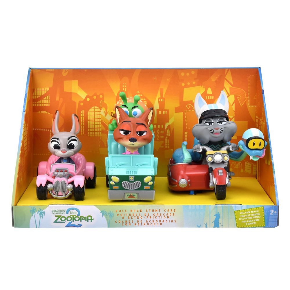 ズートピア2 プルバックカー セット Stunt Car