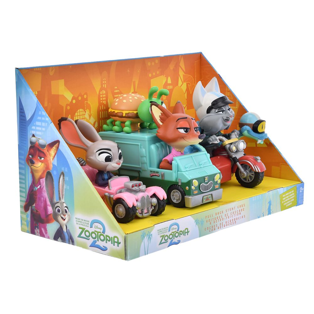 ズートピア2 プルバックカー セット Stunt Car