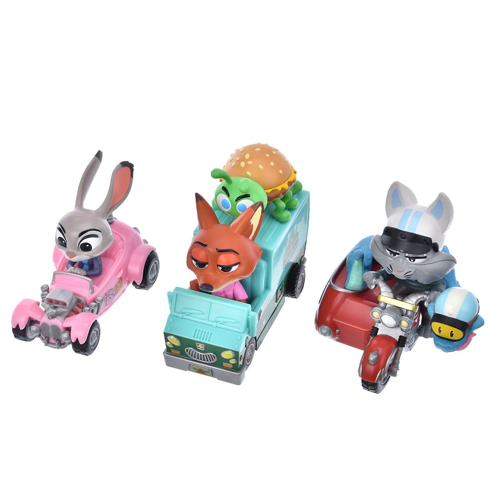 ズートピア2 プルバックカー セット Stunt Car
