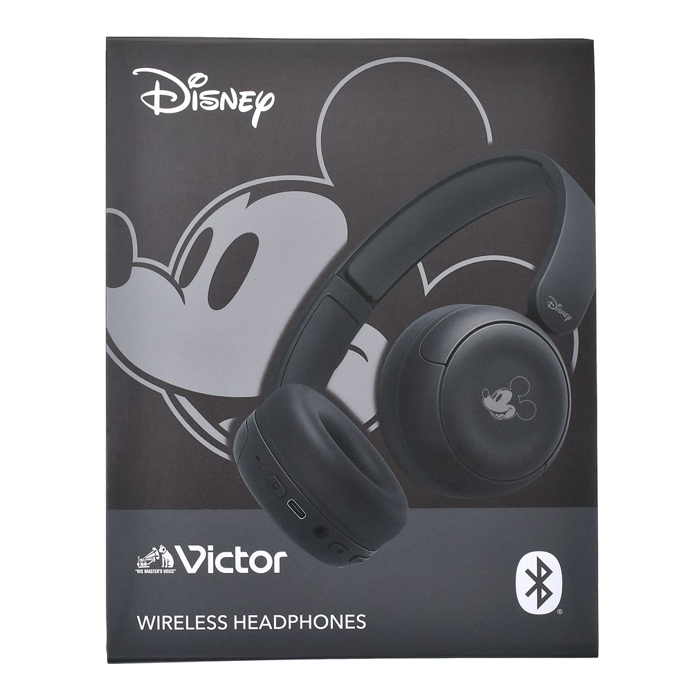 【Victor】ミッキー ワイヤレスヘッドホン Bluetooth ブラック Enjoy Music