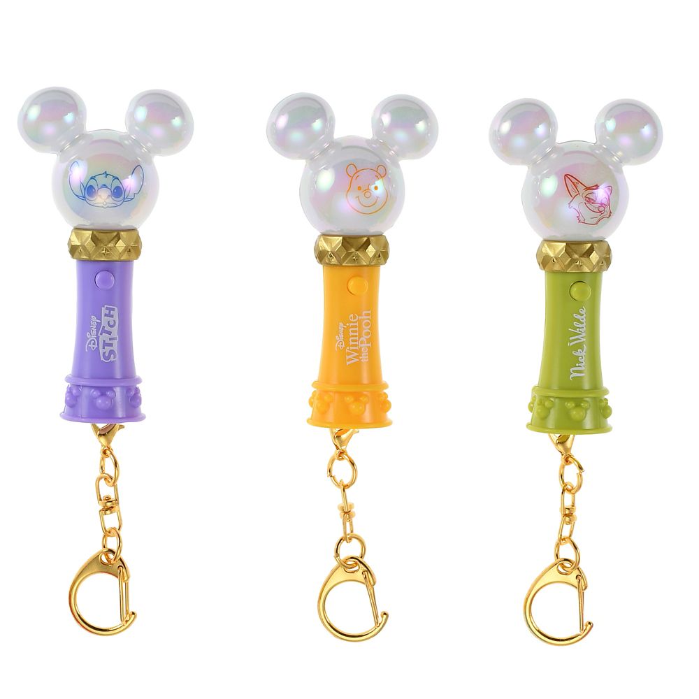 ディズニーキャラクター シークレットキーホルダー ７色変化 ペンライト ライトアップ