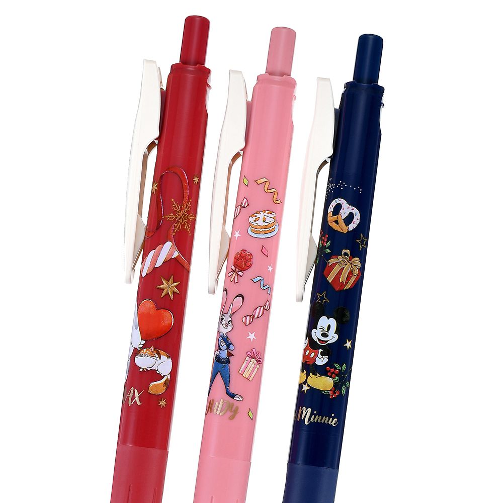 ディズニーキャラクター サラサクリップ 0.5 ジェルボールペン セット ホリデーギフト