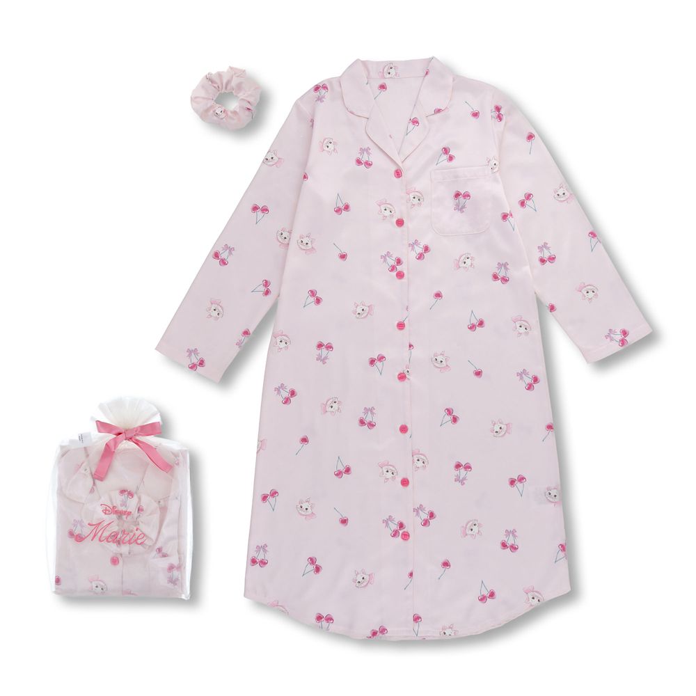 マリー おしゃれキャット 長袖ワンピース ルームウェア シュシュ付き GLOSSY FRUITS