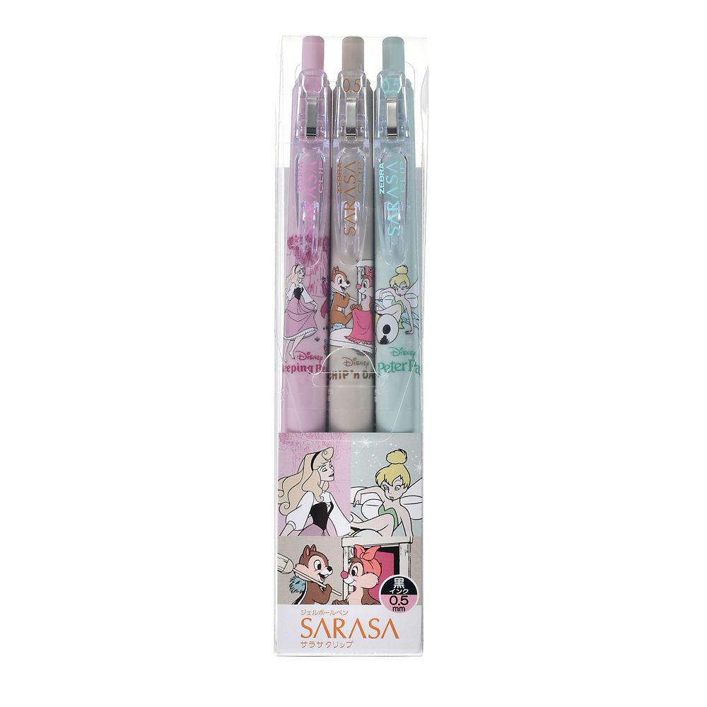 チップ＆デール、ティンカー・ベル、オーロラ姫 サラサクリップ 0.5 ジェルボールペン セット Story