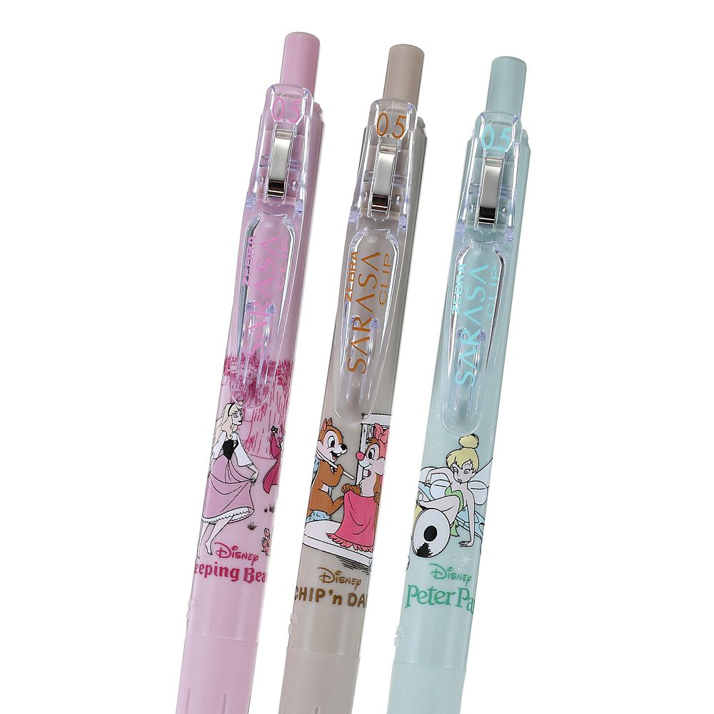 チップ＆デール、ティンカー・ベル、オーロラ姫 サラサクリップ 0.5 ジェルボールペン セット Story
