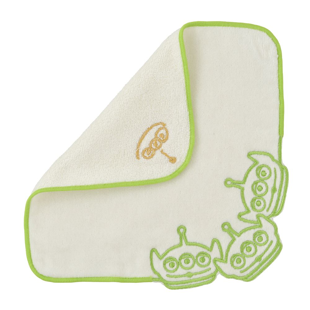 リトル・グリーン・メン／エイリアン ミニタオル ライン刺しゅう フェイス