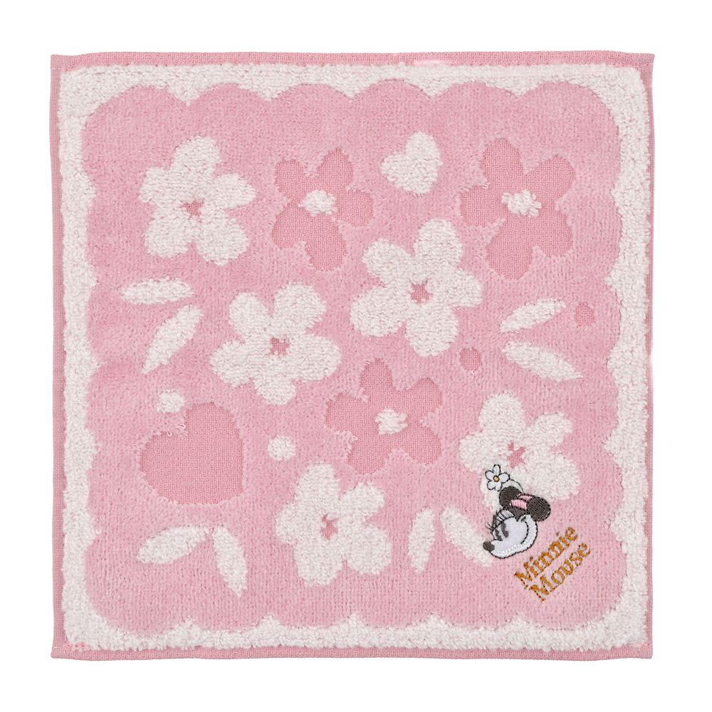 ミニー ミニタオル スカラップ模様 Flower