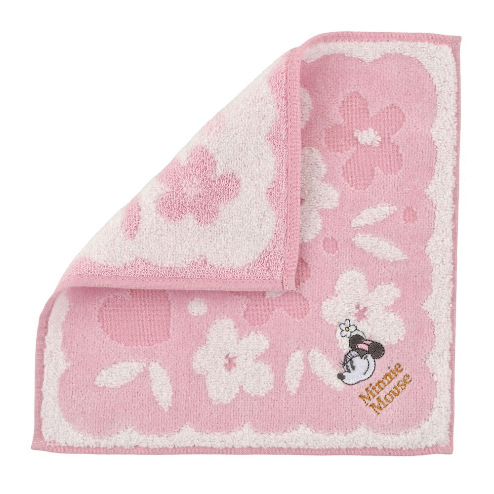 ミニー ミニタオル スカラップ模様 Flower