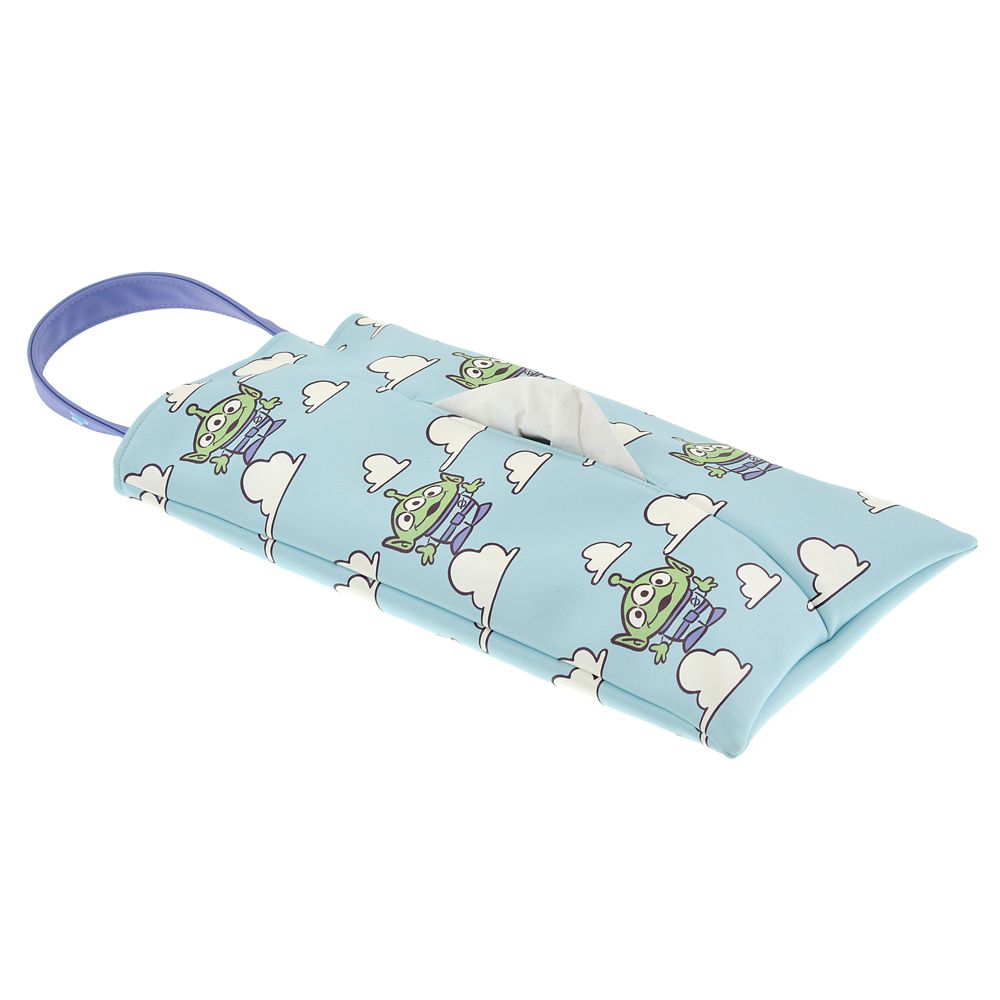 リトル・グリーン・メン／エイリアン ティッシュボックスカバー ハンギング 雲 総柄