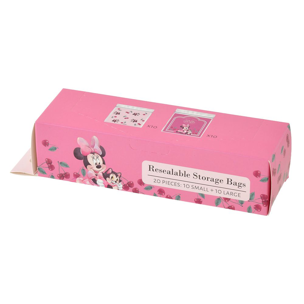 ミニー＆フィガロ ジッパーバッグ チェリー ウォーターカラー