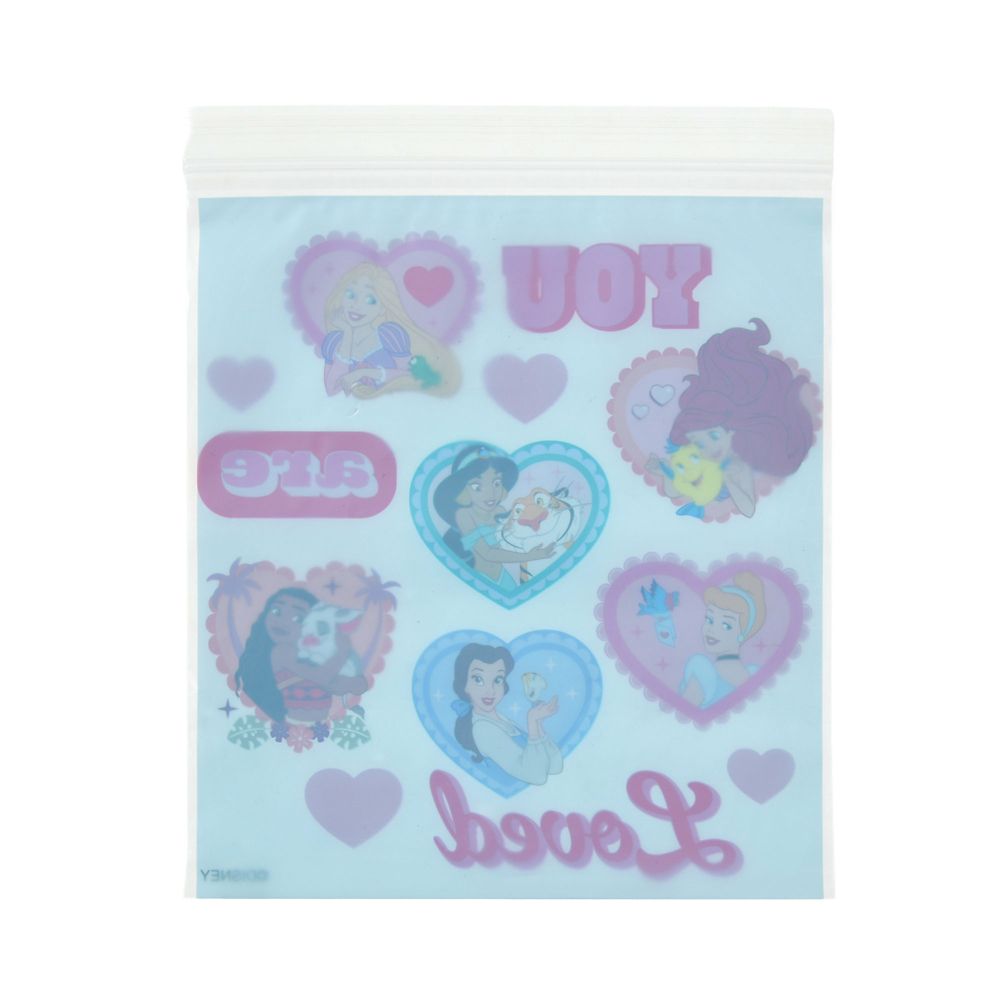 ディズニーキャラクター ジッパーバッグ ディズニープリンセス ハート