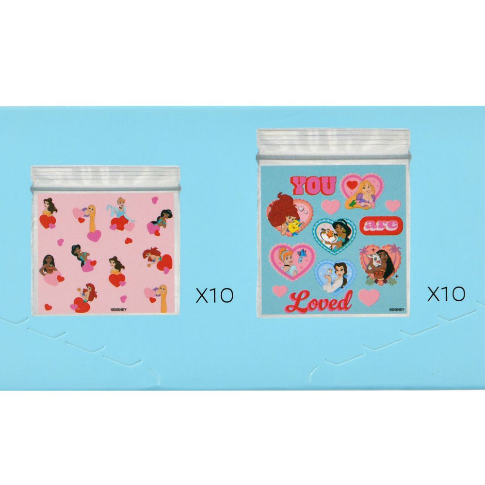 ディズニーキャラクター ジッパーバッグ ディズニープリンセス ハート