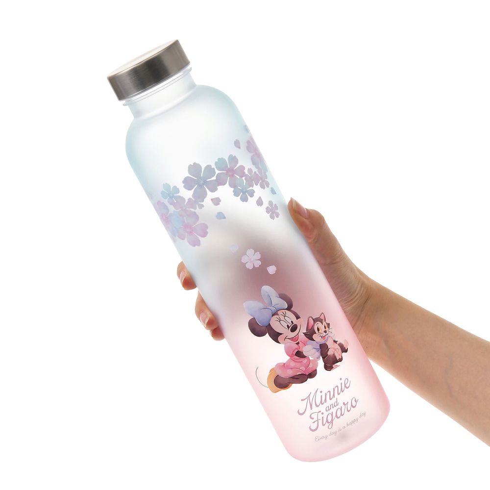 ミニー＆フィガロ 水筒・ウォーターボトル フロスト フラワー ウォーターカラー さくら Drinkware