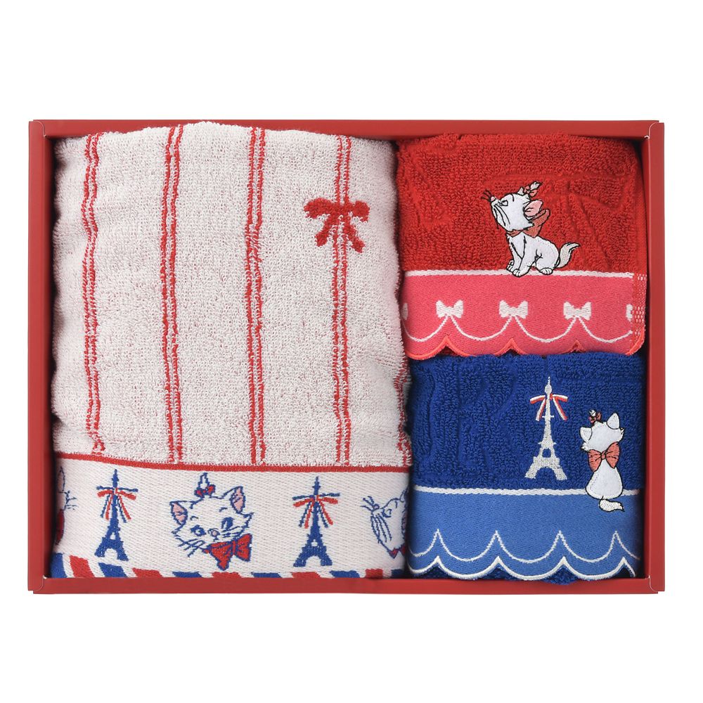 マリー おしゃれキャット フェイスタオル・ミニタオル セット Gift Towel Set