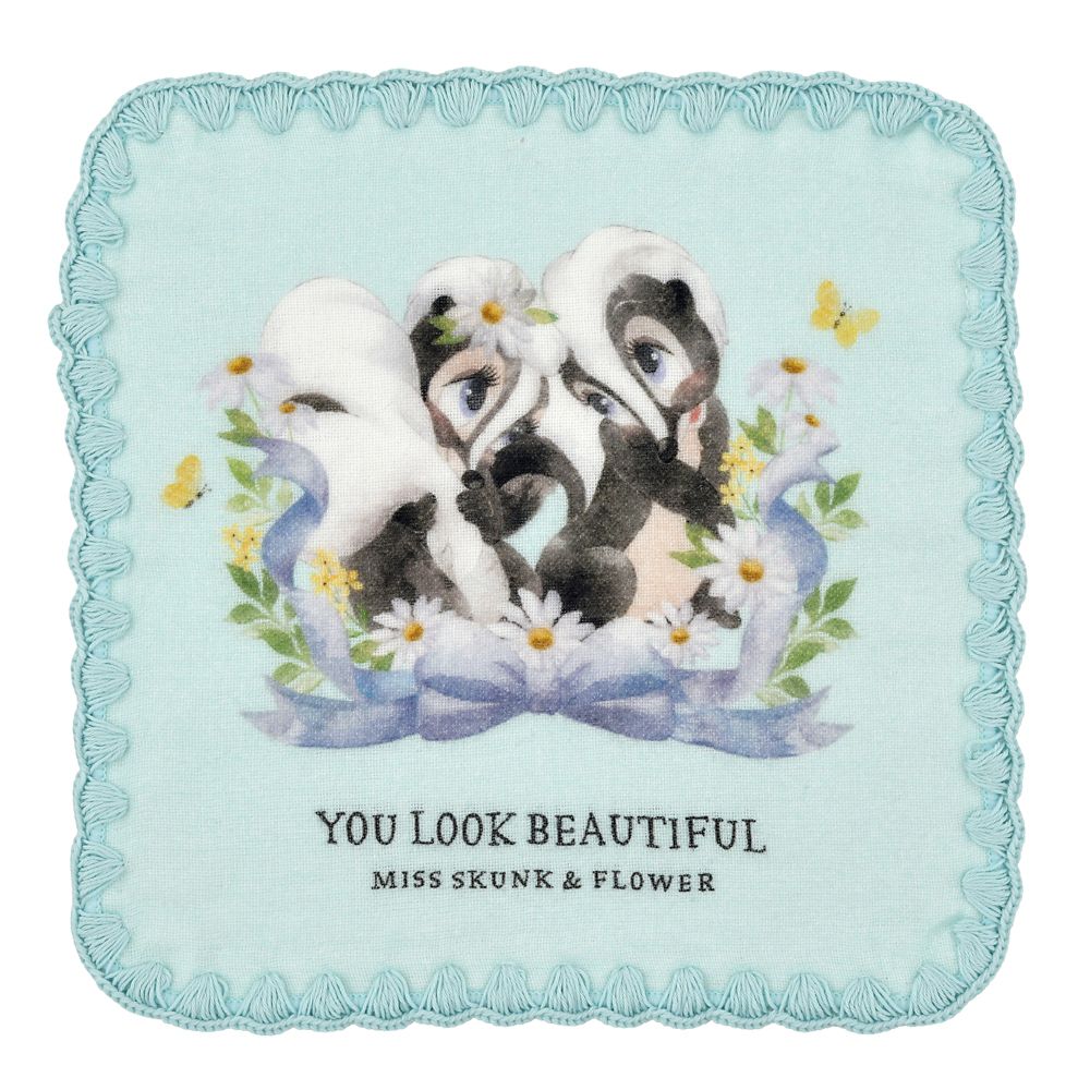 ミス・スカンク＆フラワー ミニタオル ガーゼ DISNEY SPRING ROMANCE