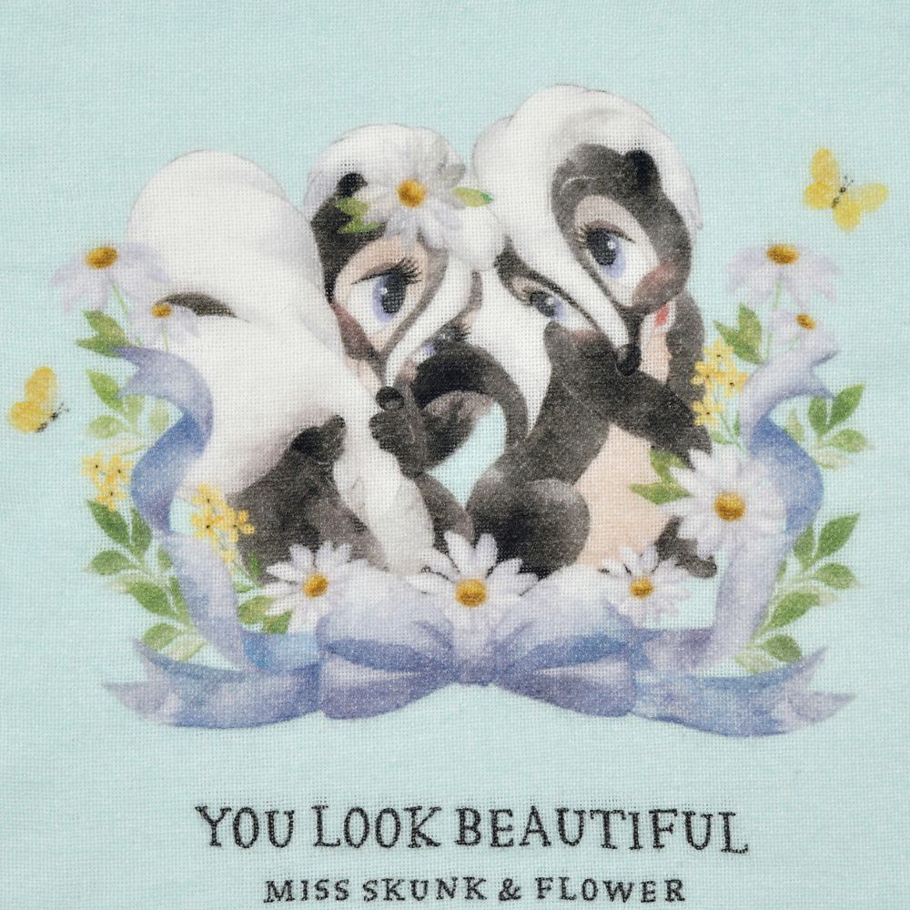 ミス・スカンク＆フラワー ミニタオル ガーゼ DISNEY SPRING ROMANCE