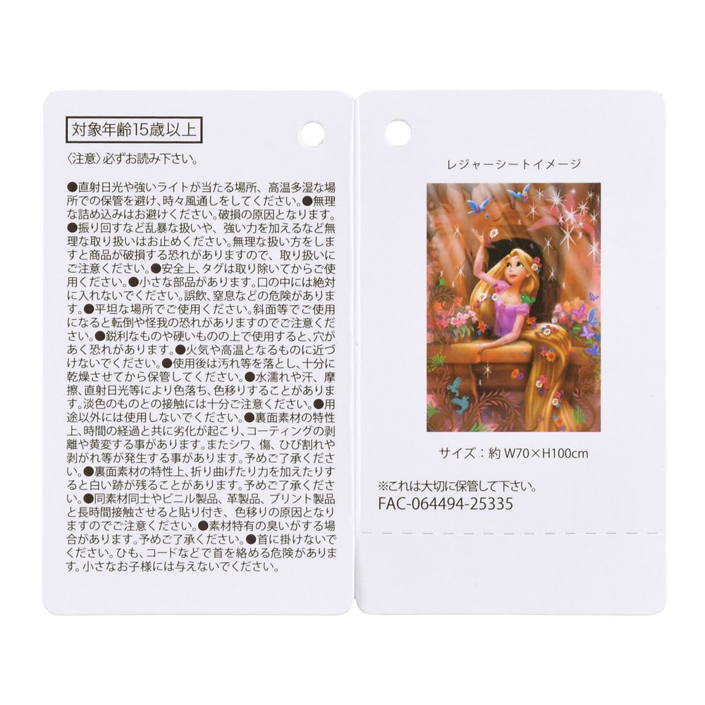 ラプンツェル＆パスカル レジャーシート ポーチ入り DISNEY LEISURE TIME