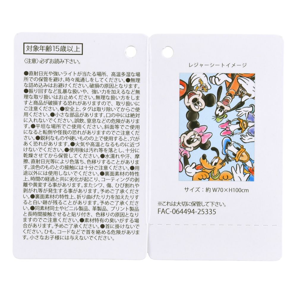 ミッキー＆フレンズ レジャーシート ポーチ入り DISNEY LEISURE TIME