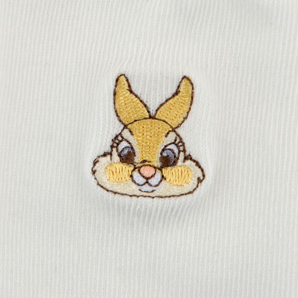 ミス・バニー 靴下 メロー フェイス 刺しゅう ホワイト 23～25