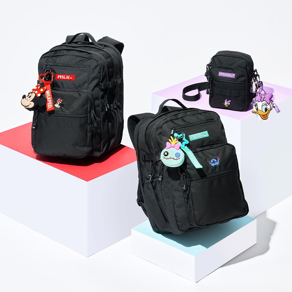 【MILKFED.】スティッチ＆スクランプ リュックサック・バックパック 23L チャーム・ポーチ・カラビナ付き