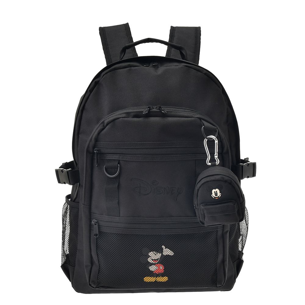 ミッキー リュックサック・バックパック 21L ポーチ付き ロゴ刺しゅう Life Partner Bag