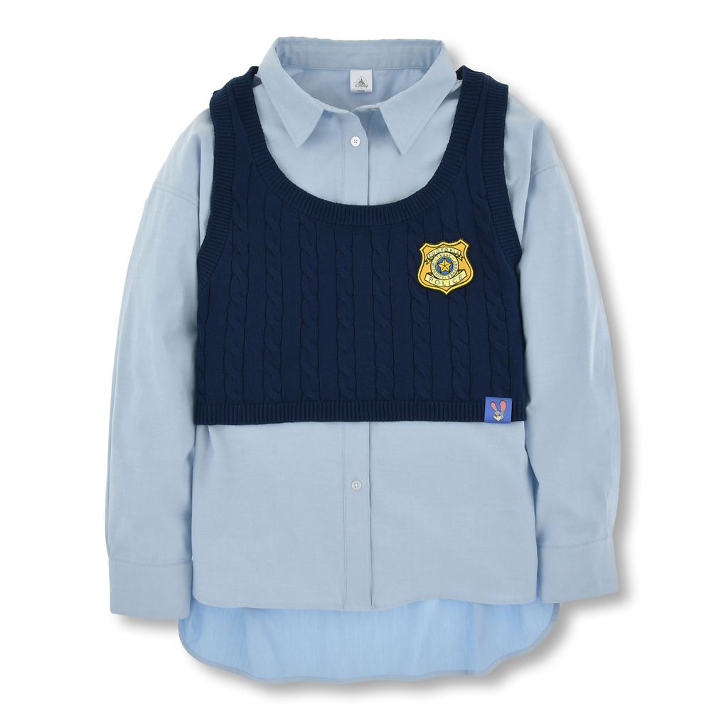 ジュディ・ホップス 長袖シャツ・ベスト ニット セット ブルー ZOOTOPIA FASHION