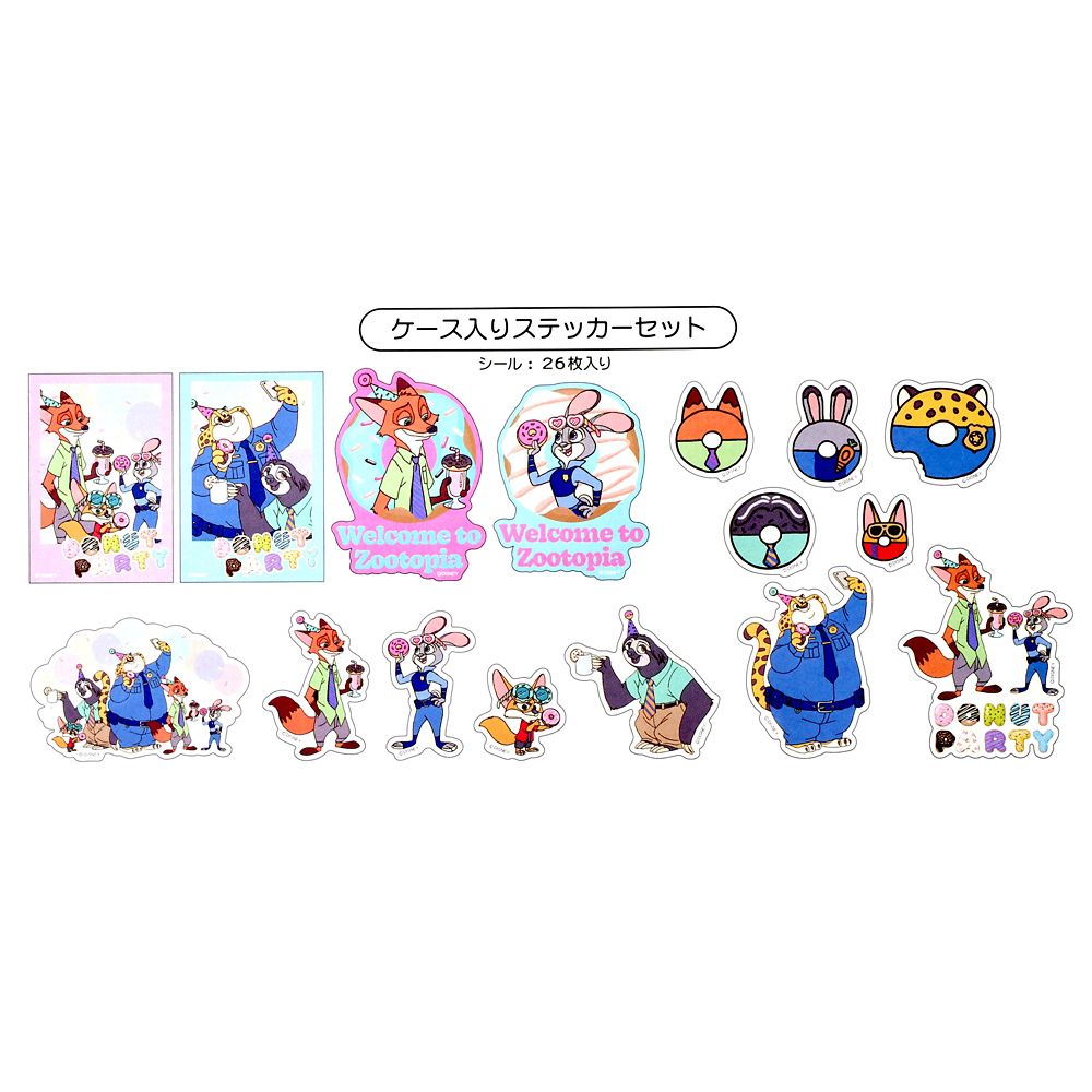 ズートピア シール・ステッカー ケース入り 10TH Anniversary Collection from the Disney movie Zootopia